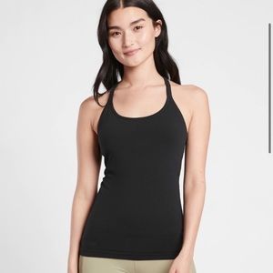 Athleta Renew Support Top / black ribbed / S